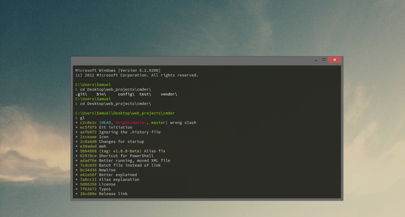 Windows終端利器Cmder