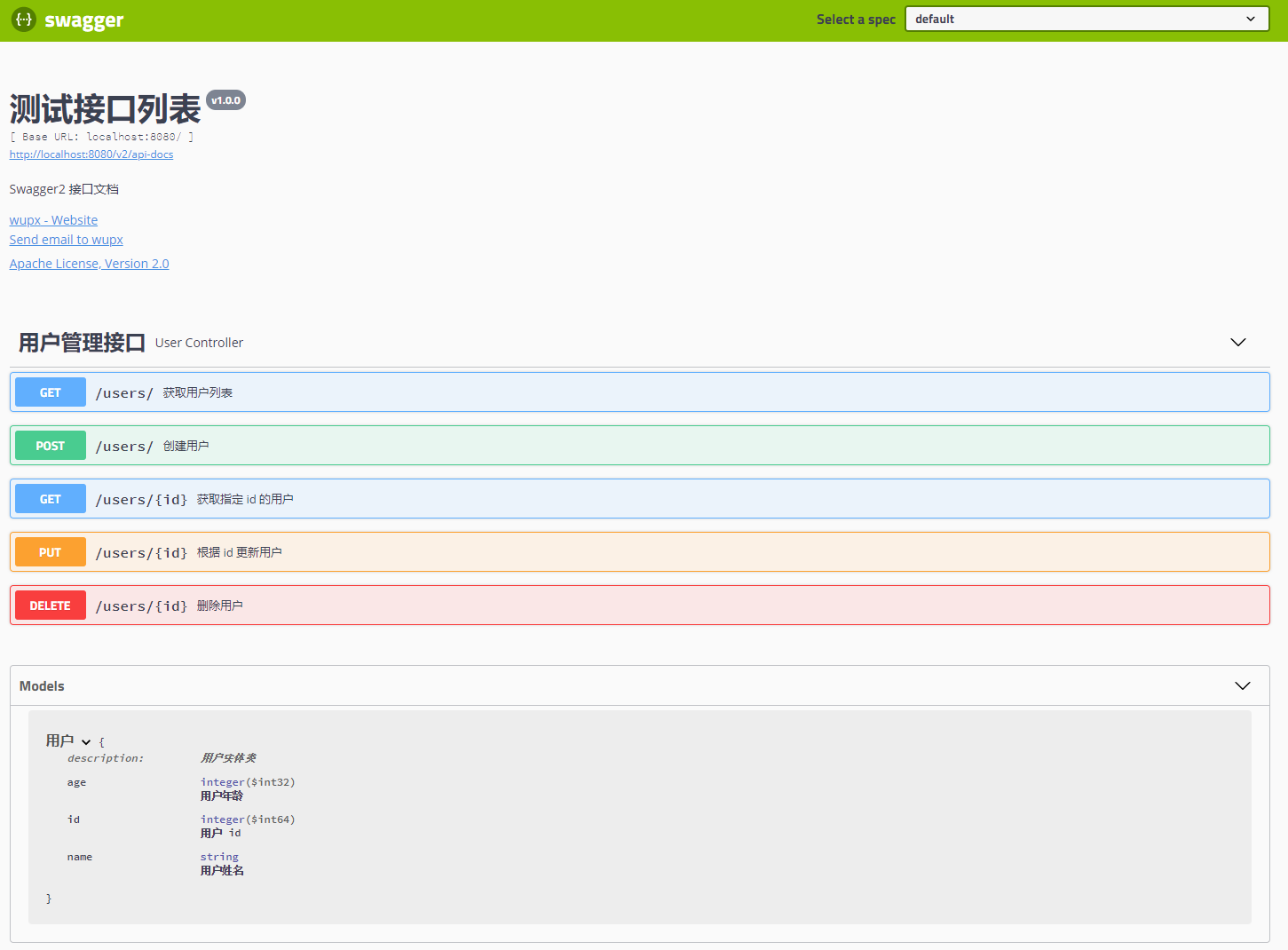 Spring Boot 集成 Swagger 構建接口文檔